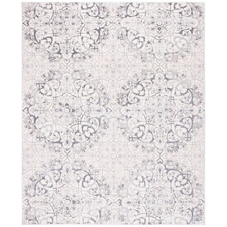 Safavieh 6 ft. 7 in. x 6 ft. 7 in. Lagoon 500 Contemporary Square Power Loomed Rug - Ivory & Gray LGN507A-7SQ